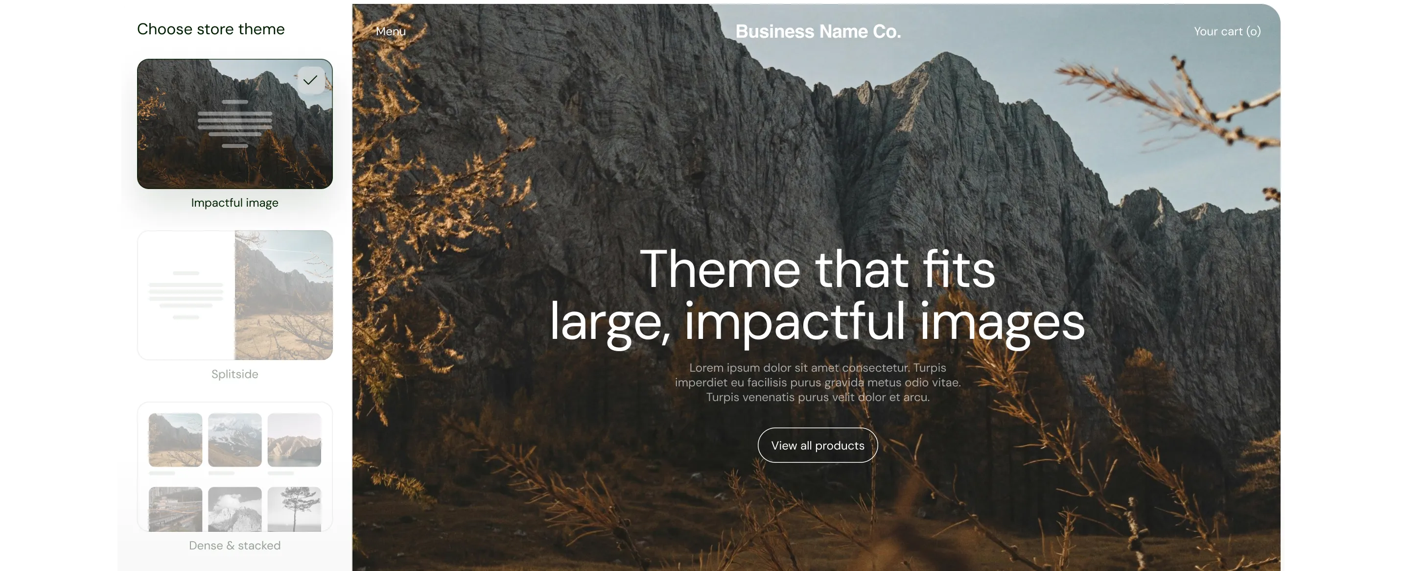 Start with free templates for instant online stores.